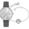 ENGELSRUFER Damenuhren-Set Uhr Lebendbaum und Silberarmband ERWO-TREE-03
