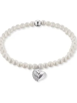 ENGELSRUFER Armbänder-Strecharmband Herzflügel Süßwasserperle ERB-HEARTWING-PE