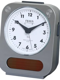 FILIUS Wecker + Co.-Funk-Solar Wecker Made in Germany grau 0543-14