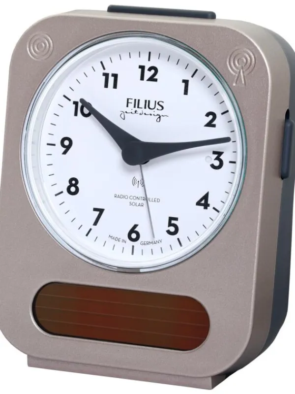 FILIUS Wecker + Co.-Funk-Solar Wecker Made in Germany bronze 0543-18
