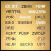 FILIUS Wanduhren-Wort Wanduhr Messing goldf. Holz 40 cm 0402-9
