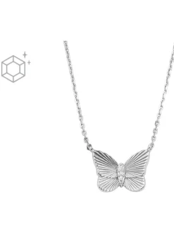 FOSSIL Halsketten + Collier-Butterflies Silber JFS00619040