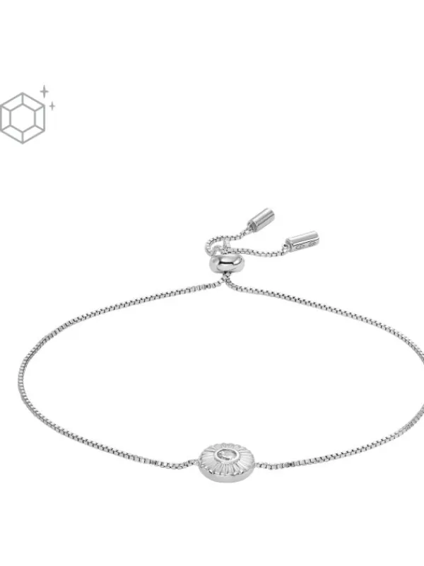 FOSSIL Armbänder-Texture Circle Silber JFS00616040