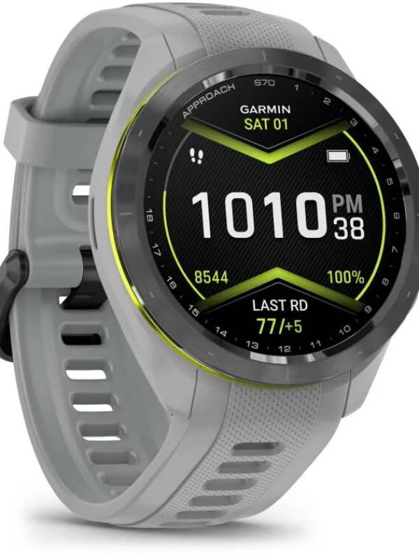 GARMIN Smartwatches | Herrenuhren-Approach® S70, pudergrau, 42 mm, Golfuhr 010-02746-11