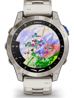 GARMIN Smartwatches | Herrenuhren-D2™ Mach 1, 47mm, Aviator Smartwatch Titanium Armband 010-02582-51