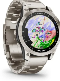 GARMIN Smartwatches | Herrenuhren-D2™ Mach 1, 47mm, Aviator Smartwatch Titanium Armband 010-02582-51