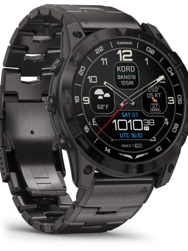 GARMIN Smartwatches | Herrenuhren-D2™ Mach 1 Pro, 51mm, Piloten-Smartwatch Titan-Armband 010-02804-81