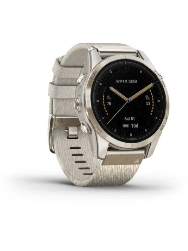 GARMIN Smartwatches | Herrenuhren-epix™ Pro Gen 2 – Saphire Edition, 42mm, beige 2 Bänder 010-02802-20