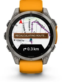 GARMIN Smartwatches | Herrenuhren-fēnix® 8 - 47 mm AMOLED Sapphire Graphit/Titanium Titan 010-02904-11