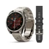 GARMIN Smartwatches | Herrenuhren-fēnix® 8 - 47 mm AMOLED Sapphire Graphit/Titanium Titan mit Titanarmband 010-02904-40
