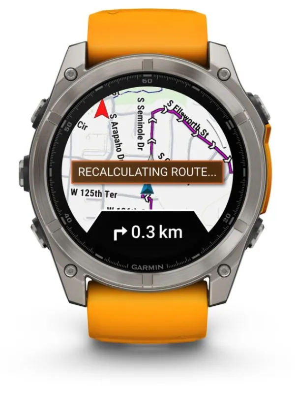 GARMIN Smartwatches | Damenuhren-fēnix® 8 - 51 mm AMOLED Sapphire Graphit/Titanium Titan 010-02905-11