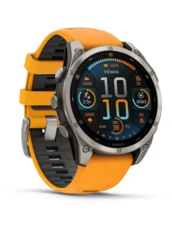GARMIN Smartwatches | Herrenuhren-fēnix® 8 - 47 mm AMOLED Sapphire Graphit/Titanium Titan 010-02904-11