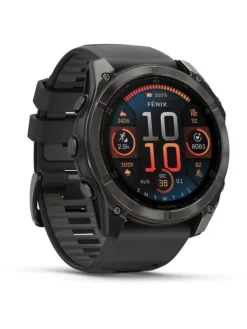 GARMIN Smartwatches | Herrenuhren-fēnix® 8 - 51 mm AMOLED Sapphire Schwarz/Carbongrau Titan DLC 010-02905-21