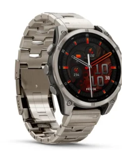 GARMIN Smartwatches | Herrenuhren-fēnix® 8 - 47 mm AMOLED Sapphire Graphit/Titanium Titan mit Titanarmband 010-02904-40