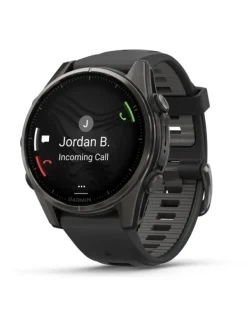 GARMIN Smartwatches | Herrenuhren-fēnix® 8 - 43 mm AMOLED Sapphire Schwarz/Carbongrau Titan 010-02903-21