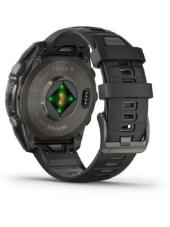 GARMIN Smartwatches | Herrenuhren-fēnix® 8 - 47 mm AMOLED Sapphire Schwarz/Carbongrau Titan DLC 010-02904-21