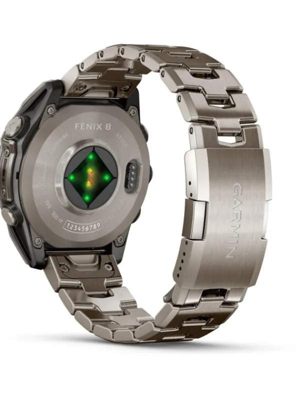 GARMIN Smartwatches | Herrenuhren-fēnix® 8 - 47 mm AMOLED Sapphire Graphit/Titanium Titan mit Titanarmband 010-02904-40
