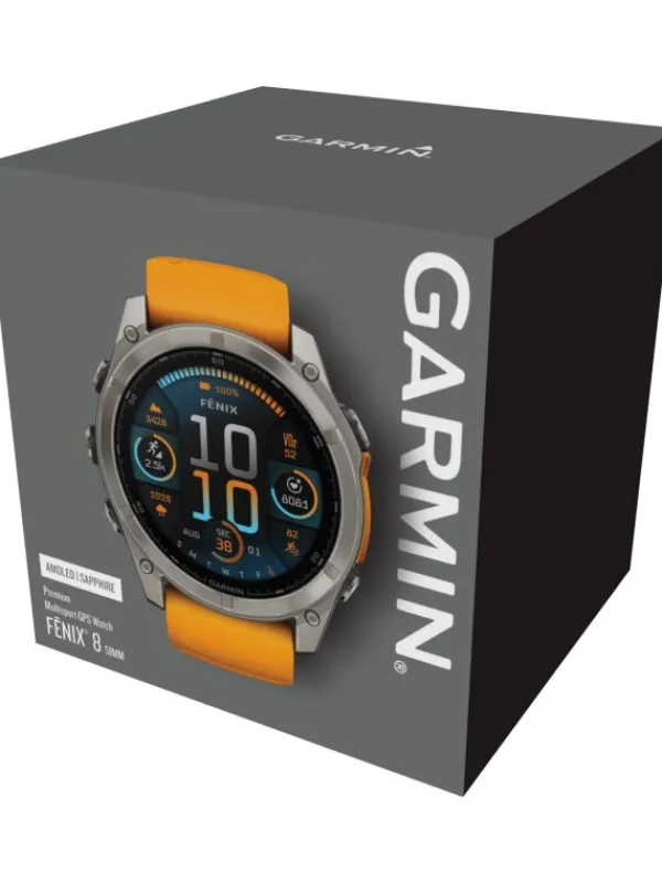 GARMIN Smartwatches | Damenuhren-fēnix® 8 - 51 mm AMOLED Sapphire Graphit/Titanium Titan 010-02905-11