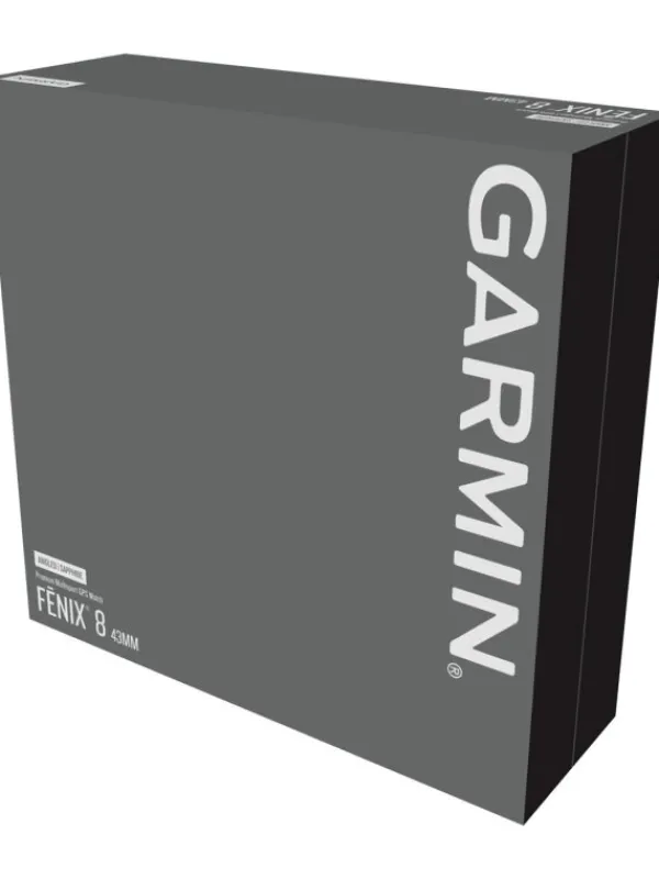 GARMIN Smartwatches | Herrenuhren-fēnix® 8 - 43 mm AMOLED Sapphire Nebelgrau/Softgold mit Lederarmband 010-02903-40