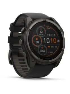 GARMIN Smartwatches | Herrenuhren-fēnix® 8 - 51 mm Solar Sapphire Graphit/Carbongrau Titan DLC 010-02907-11