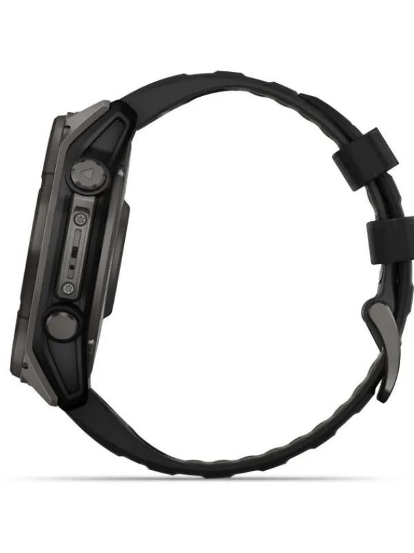 GARMIN Smartwatches | Herrenuhren-fēnix® 8 - 51 mm Solar Sapphire Graphit/Carbongrau Titan DLC 010-02907-11