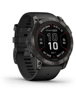 GARMIN Herrenuhren | Damenuhren-FĒNIX® 7X Pro - 51mm – Saphir Solar Edition, schwarz/carbongrau Titan 010-02778-11