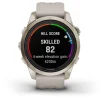 GARMIN Herrenuhren | Damenuhren-FĒNIX® 7S Pro - 42mm – Sapphire Solar Edition, Beige/Softgold Silikon 010-02776-15