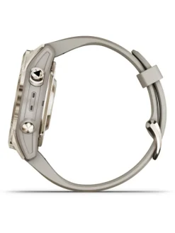 GARMIN Herrenuhren | Damenuhren-FĒNIX® 7S Pro - 42mm – Sapphire Solar Edition, Beige/Softgold Silikon 010-02776-15