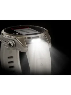 GARMIN Herrenuhren | Damenuhren-FĒNIX® 7S Pro - 42mm – Sapphire Solar Edition, Beige/Softgold Silikon 010-02776-15