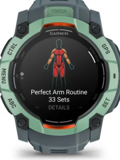 GARMIN Herrenuhren | Damenuhren-Instinct® 3 AMOLED - 50 mm, Twilight/Neo Tropic, limitiert, mit Silikon-Wechselarmband 26 mm Twilight 010-03020-01