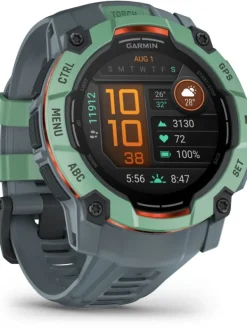 GARMIN Herrenuhren | Damenuhren-Instinct® 3 AMOLED - 50 mm, Twilight/Neo Tropic, limitiert, mit Silikon-Wechselarmband 26 mm Twilight 010-03020-01