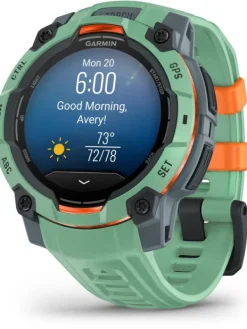 GARMIN Damenuhren-Instinct® 3 AMOLED - 45 mm, Twilight/Neo Tropic, limitiert, mit Silikon-Wechselarmband 22 mm Neo Tropic 010-02936-01