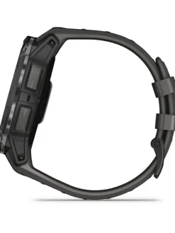 GARMIN Herrenuhren | Damenuhren-Instinct® 3 AMOLED - 50 mm, Schwarz, mit Silikon-Wechselarmband 26 mm Kohle 010-03020-00