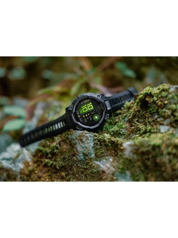 GARMIN Herrenuhren | Damenuhren-Instinct® 3 AMOLED - 45 mm, Schwarz, mit Silikon-Wechselarmband 22 mm Schwarz 010-02936-00