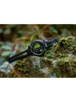 GARMIN Herrenuhren | Damenuhren-Instinct® 3 AMOLED - 50 mm, Schwarz, mit Silikon-Wechselarmband 26 mm Kohle 010-03020-00