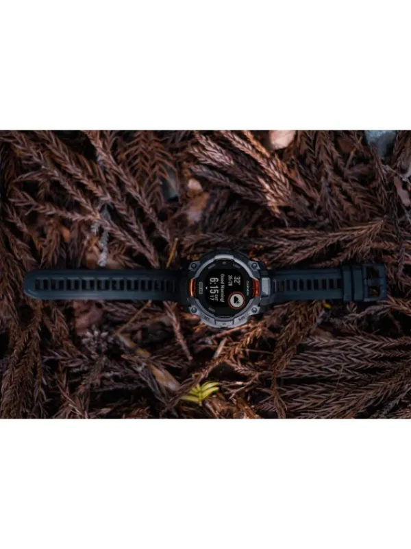 GARMIN Herrenuhren | Damenuhren-Instinct® 3 Solar - 50 mm, Kohle/Schwarz, mit Silikon-Wechselarmband 26 mm Kohle 010-02935-00