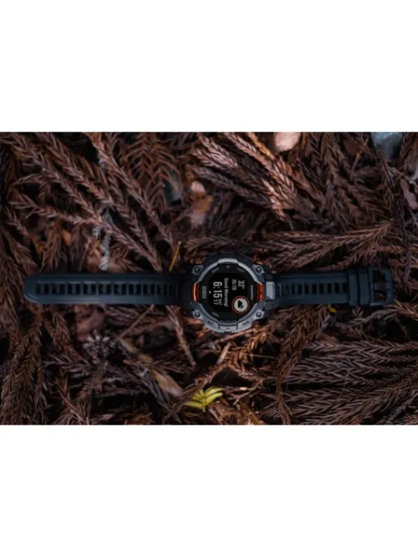 GARMIN Herrenuhren | Damenuhren-Instinct® 3 Solar - 45 mm, Schwarz, mit Silikon-Wechselarmband 22 mm Schwarz 010-02934-00