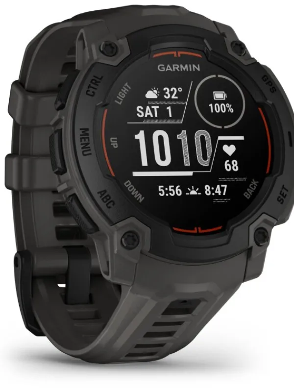 GARMIN Herrenuhren | Damenuhren-Instinct® E - 45 mm, Kohle/Schwarz, mit Silikon-Wechselarmband 22 mm Kohle 010-02933-00