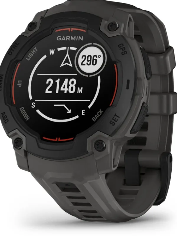 GARMIN Herrenuhren | Damenuhren-Instinct® E - 45 mm, Kohle/Schwarz, mit Silikon-Wechselarmband 22 mm Kohle 010-02933-00
