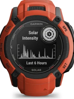 GARMIN Smartwatches | Herrenuhren-Instinct® 2X Solar, rot, 50mm, Silikonband 010-02805-01