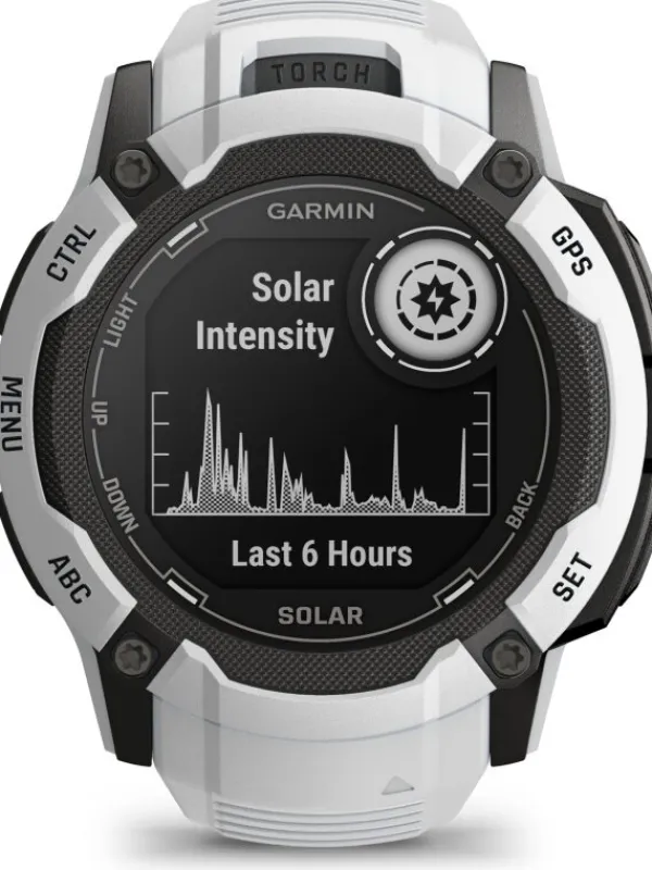 GARMIN Smartwatches | Herrenuhren-Instinct® 2X Solar, steinweiss, 50 mm, Silikonband 010-02805-04