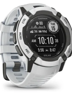 GARMIN Smartwatches | Herrenuhren-Instinct® 2X Solar, steinweiss, 50 mm, Silikonband 010-02805-04