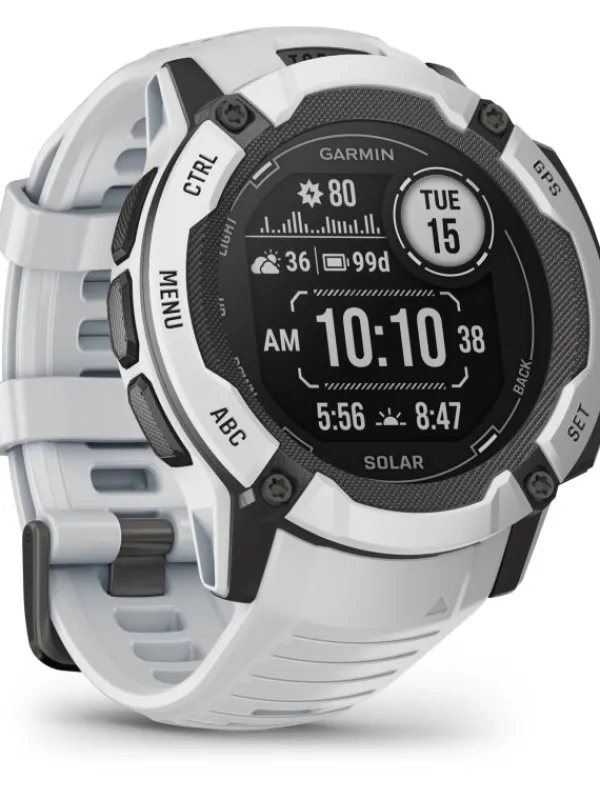 GARMIN Smartwatches | Herrenuhren-Instinct® 2X Solar, steinweiss, 50 mm, Silikonband 010-02805-04