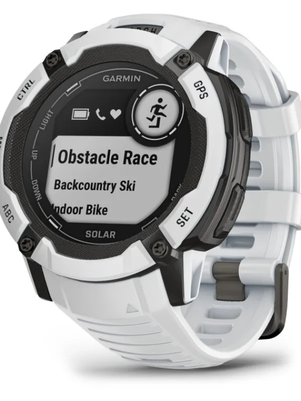 GARMIN Smartwatches | Herrenuhren-Instinct® 2X Solar, steinweiss, 50 mm, Silikonband 010-02805-04