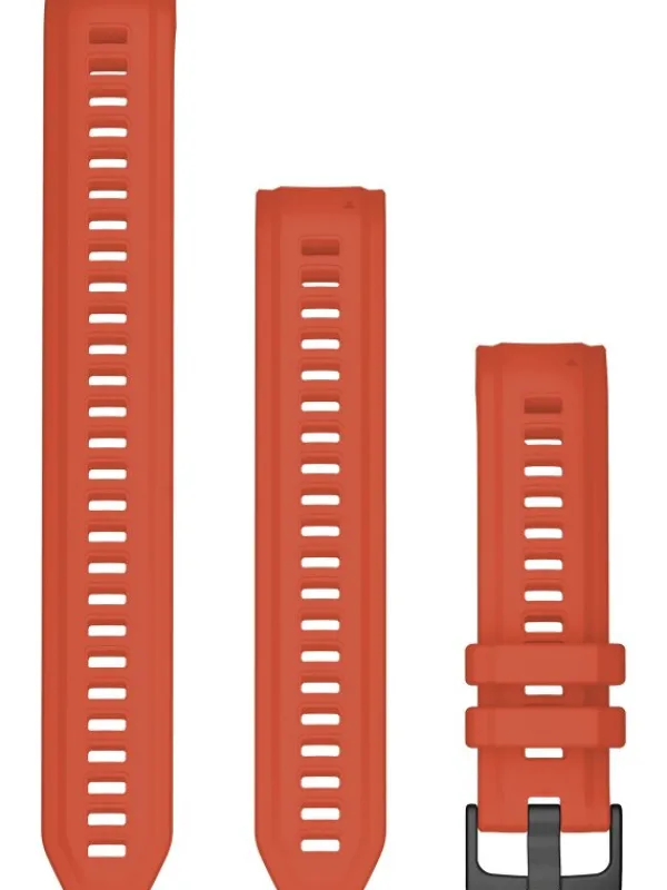 GARMIN Uhrenarmbänder-Original Instinct® 2S-Wechselarmband 20 mm, Silikon, Poppy, 3-teilig, Schließe - Edelstahl schwarz 010-13104-18
