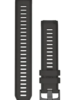 GARMIN Uhrenarmbänder-Original Instinct®-Wechselarmband 22 mm, Silikon, graphit, Schließe - Edelstahl schwarz 010-13105-00