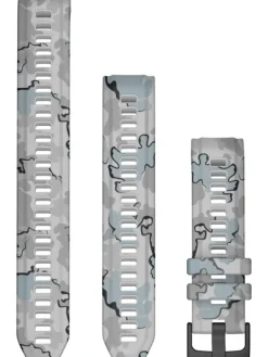 GARMIN Uhrenarmbänder-Original Instinct® 2S-Wechselarmband 20 mm, Silikon, Dunstgrau Camo, 3-teilig, Schließe - Edelstahl schwarz 010-13104-04