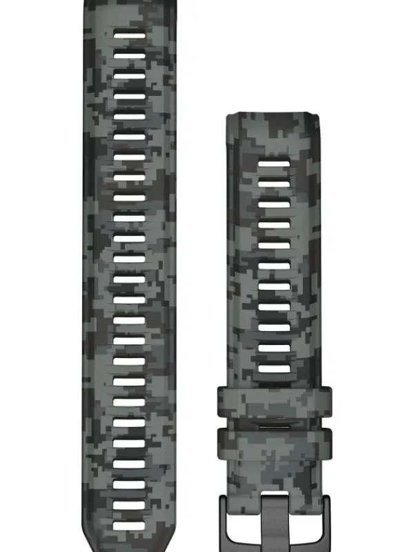 GARMIN Uhrenarmbänder-Original Instinct®-Wechselarmband 22 mm, Silikon, graphit Camo, Schließe - Edelstahl schwarz 010-13105-04