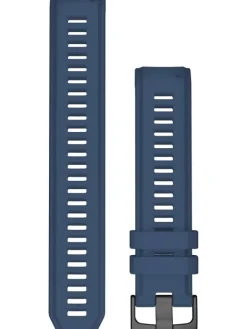 GARMIN Uhrenarmbänder-Original Instinct®-Wechselarmband 22 mm, Silikon, Tidal Blue, Schließe - Edelstahl schiefergrau 010-13105-08