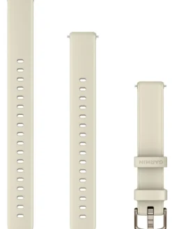 GARMIN Uhrenarmbänder-Original Lily® Quick-Relase 14 mm Silikon, Kokosnuss, 3-teilig, Schließe - Aluminium cremegold 010-13302-00